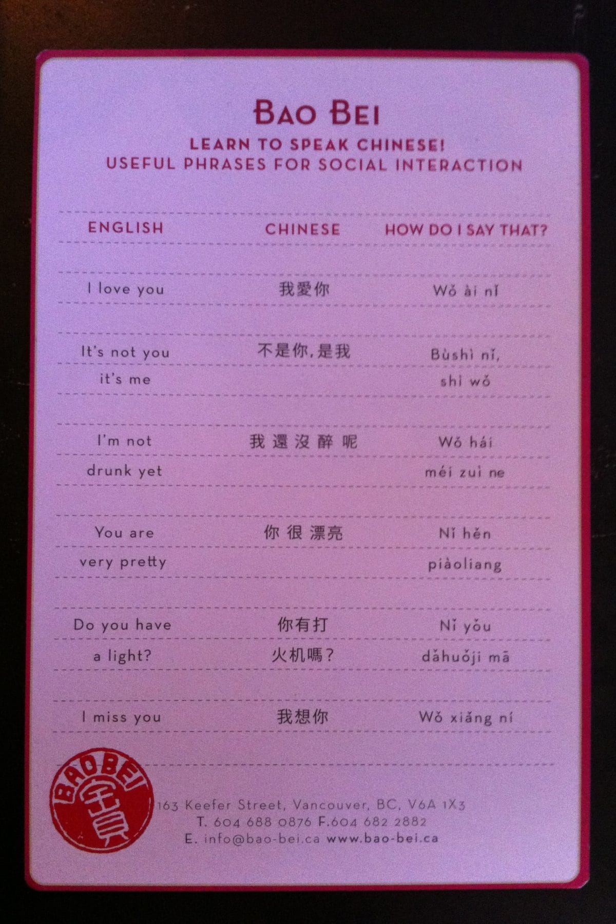 Chinese Phrases